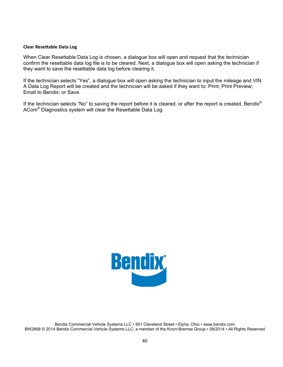 Bendix Commercial Vehicle Systems ACom Diagnostics V.6.7 User Manual | Page 40 / 40