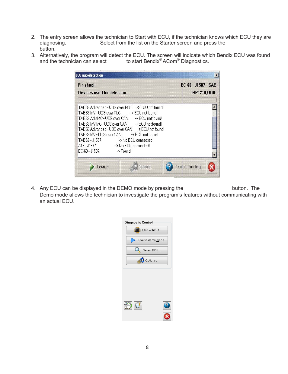 Bendix Commercial Vehicle Systems ACom Diagnostics V.6.7 User Manual | Page 8 / 40