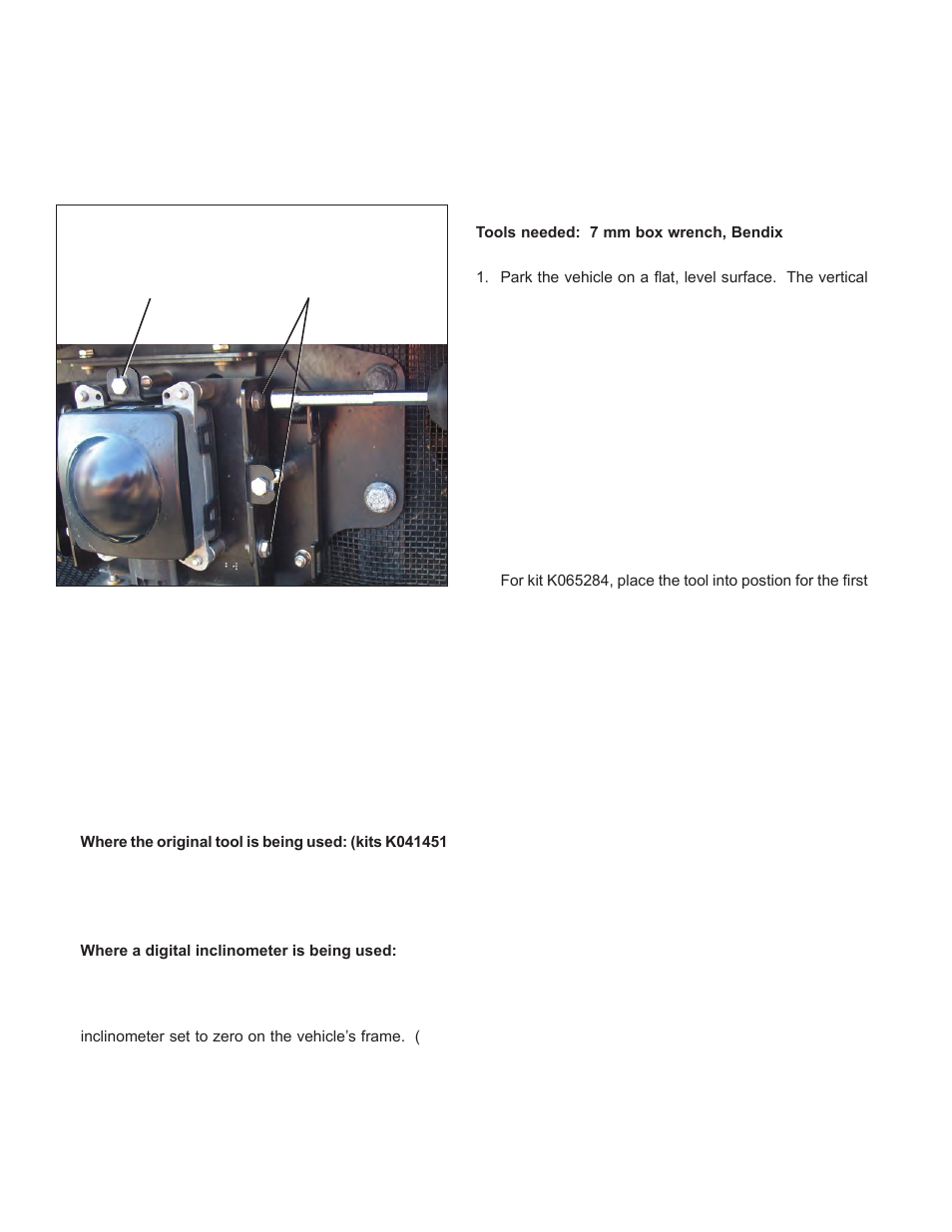 Bendix Commercial Vehicle Systems Vertical and Lateral Alignment of Bendix Radar Sensors User Manual | Page 4 / 6