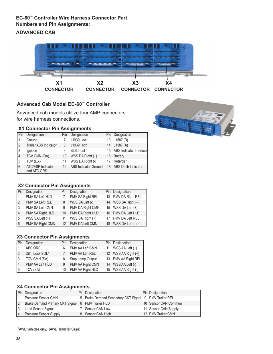 Bendix Commercial Vehicle Systems EC-60 ESP Controllers (Advanced Models) User Manual | Page 38 / 48