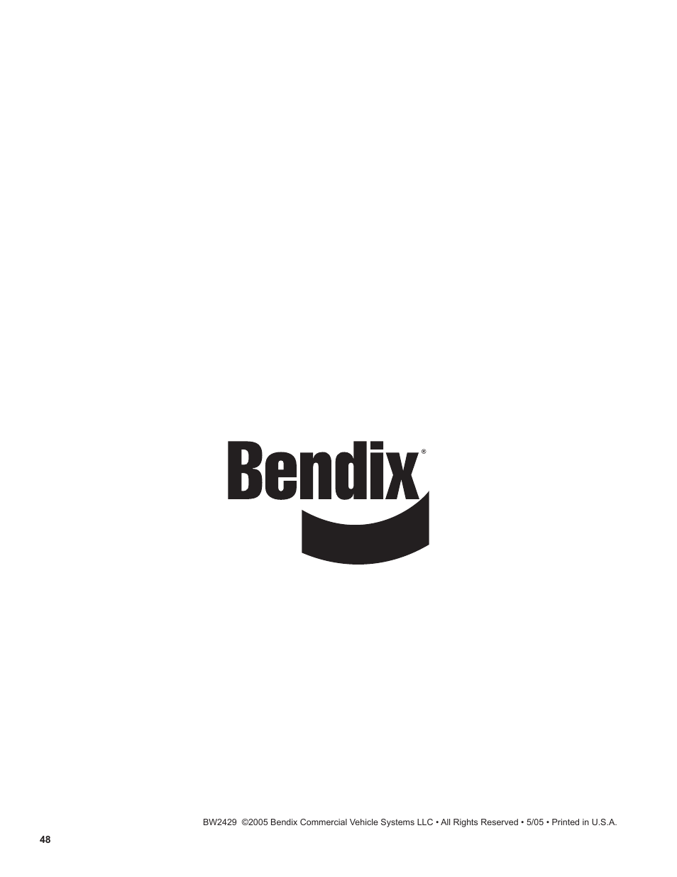 Bendix Commercial Vehicle Systems EC-60 ESP Controllers (Advanced Models) User Manual | Page 48 / 48