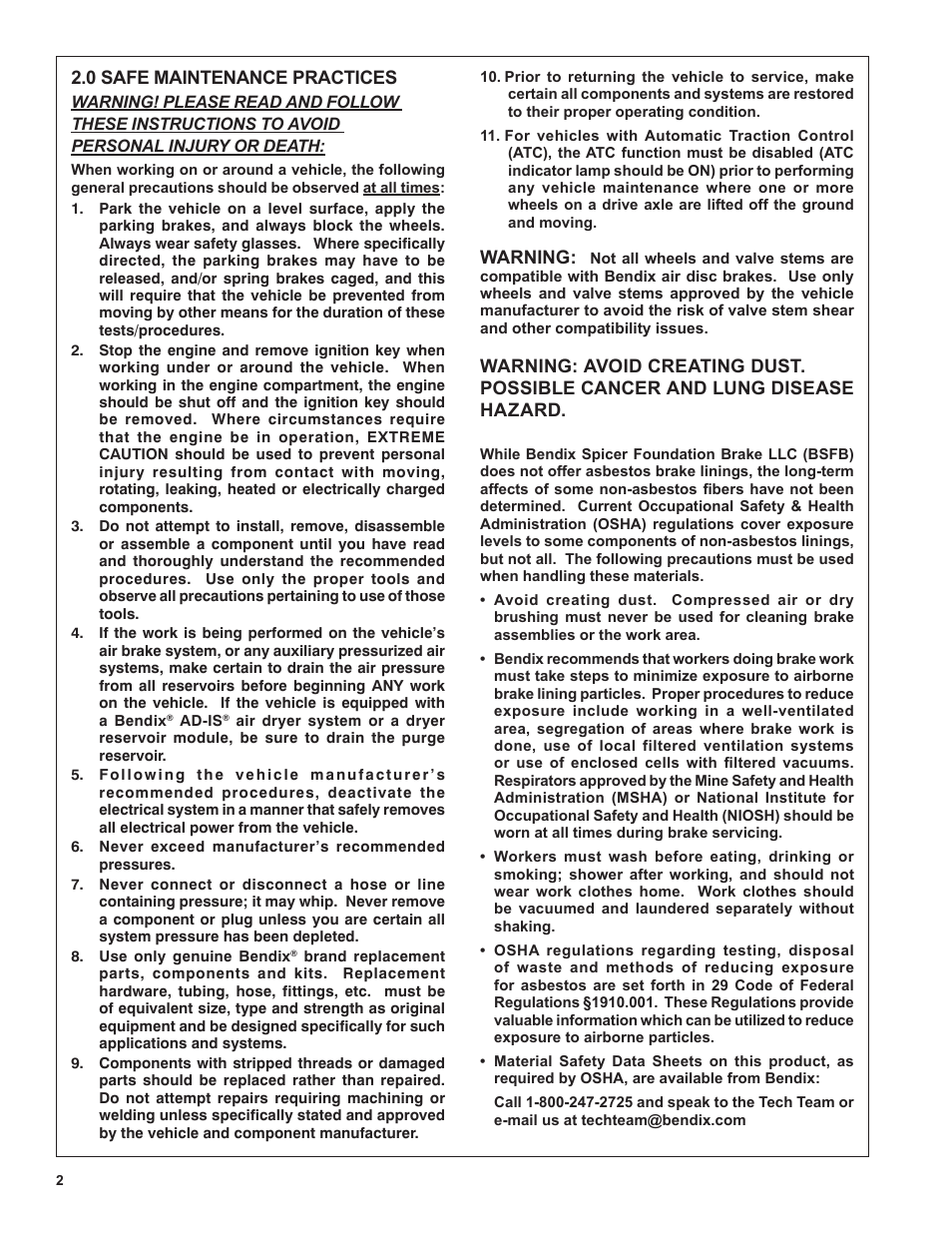 Bendix Commercial Vehicle Systems EverSure Spring Brake with No Touch Technology User Manual | Page 2 / 8