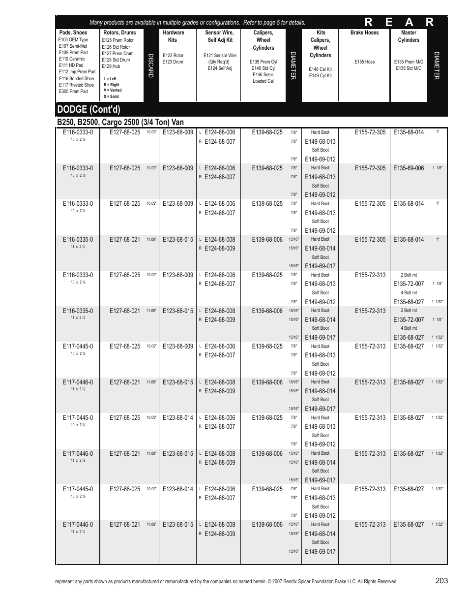 R e a r, Dodge (cont'd) | Bendix Commercial Vehicle Systems Light-Duty Vehicle User Manual | Page 179 / 760