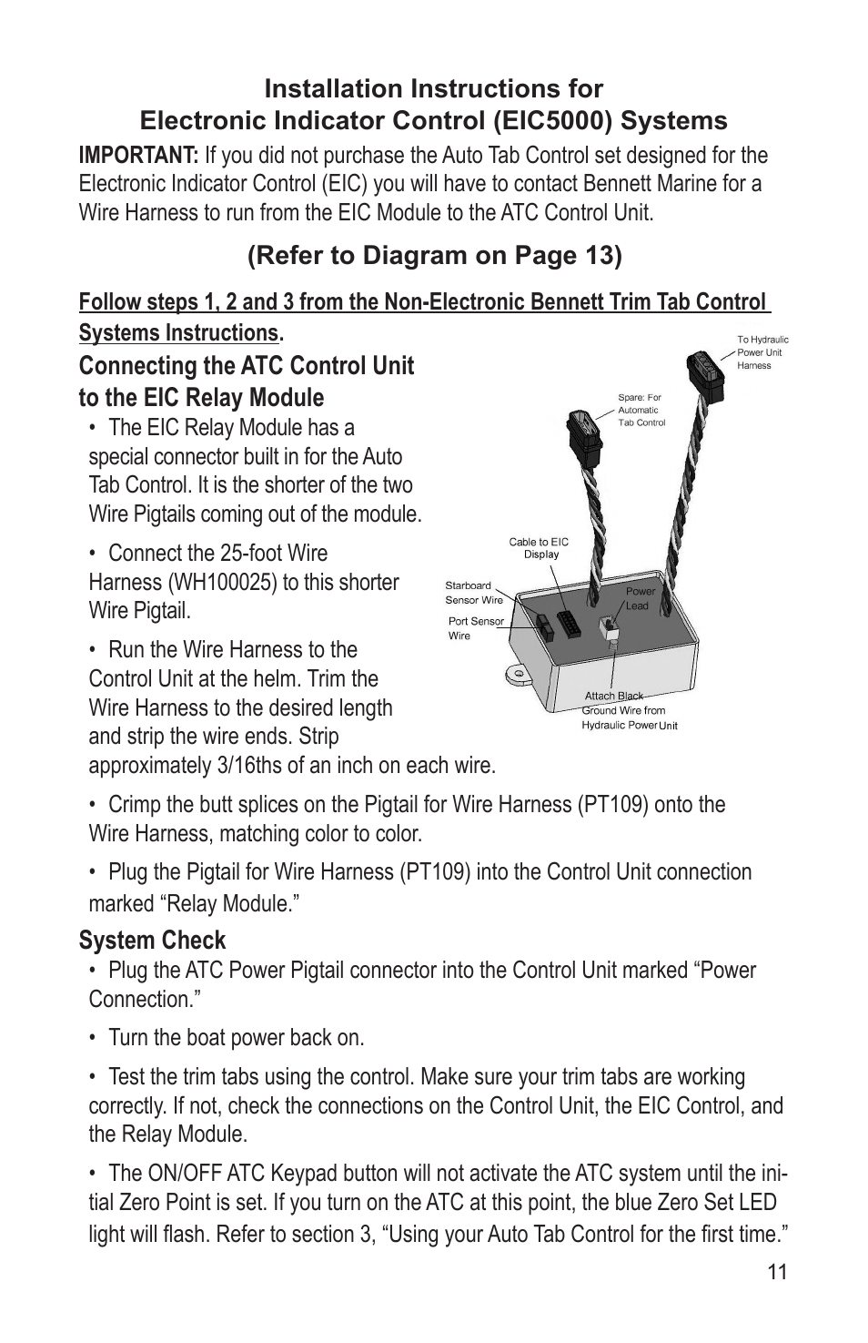 Bennett Marine Auto Tab Control User Manual | Page 11 / 16