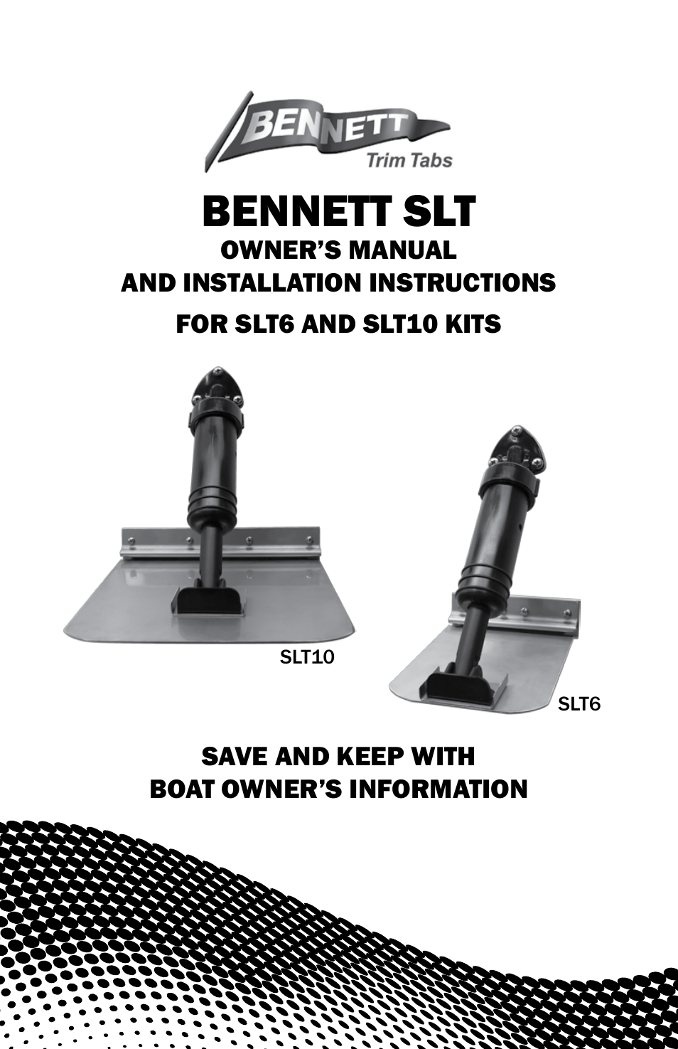 Bennett Marine SLT Self-Leveling Tabs User Manual | 8 pages