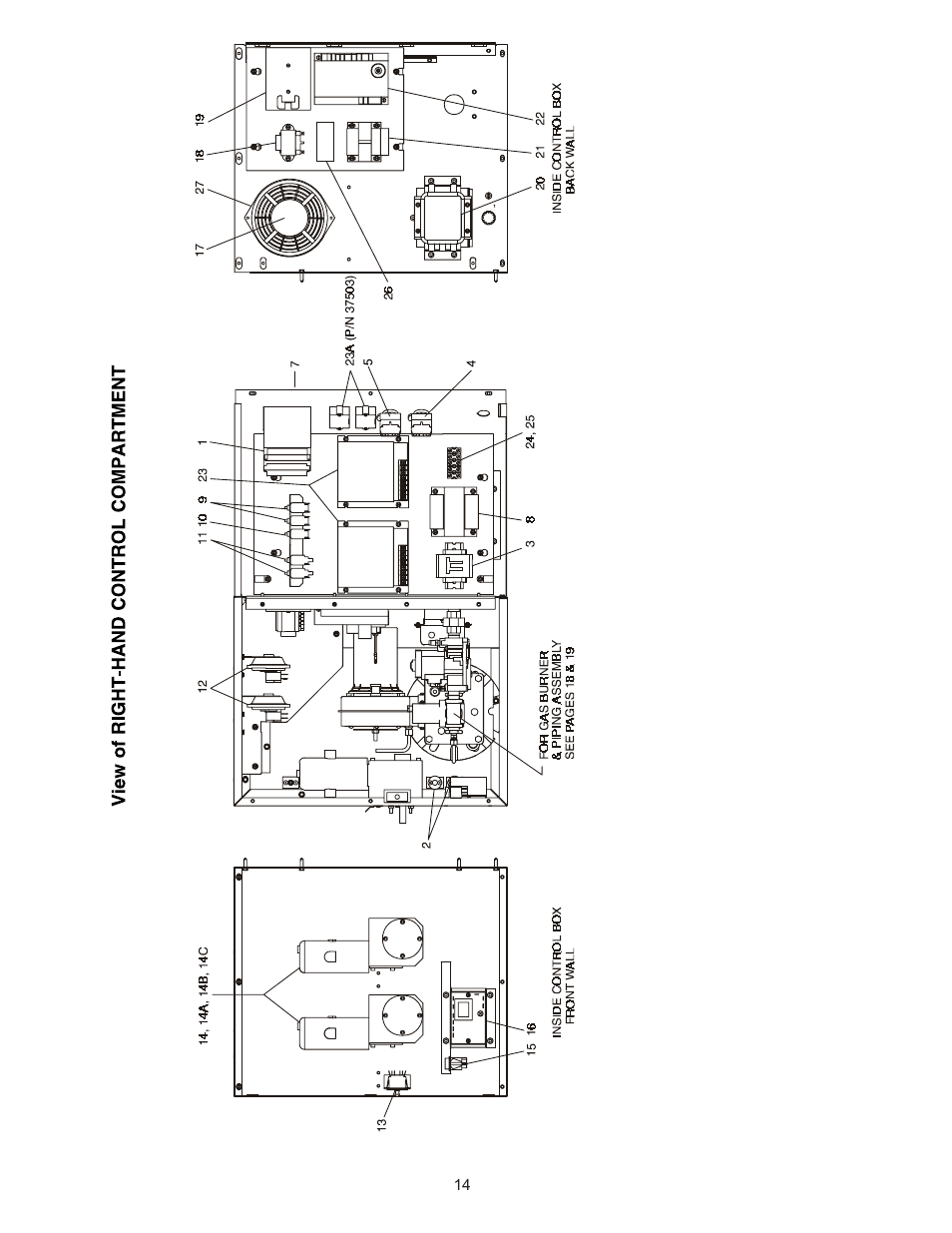 View of right-hand control compartment | Blodgett BG3240 User Manual | Page 14 / 36
