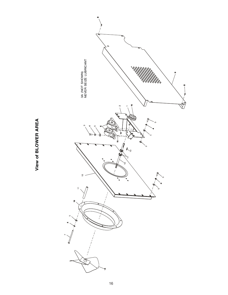 View of blower area | Blodgett BG3240 User Manual | Page 16 / 36