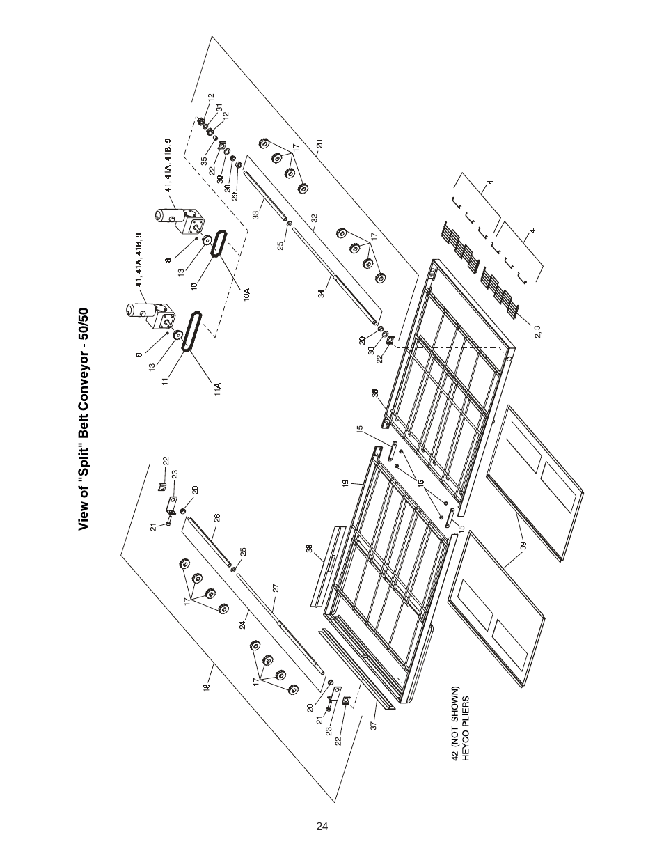 View of “spilt” belt conveyor | Blodgett BG3240 User Manual | Page 24 / 36