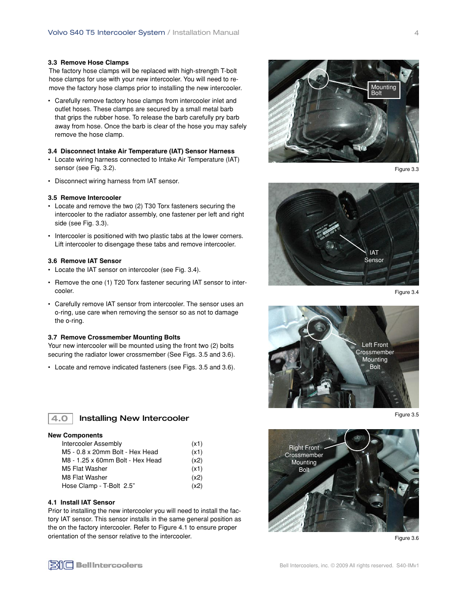 BIC Volvo S40 T5 Front Mount Intercooler System User Manual | Page 6 / 10
