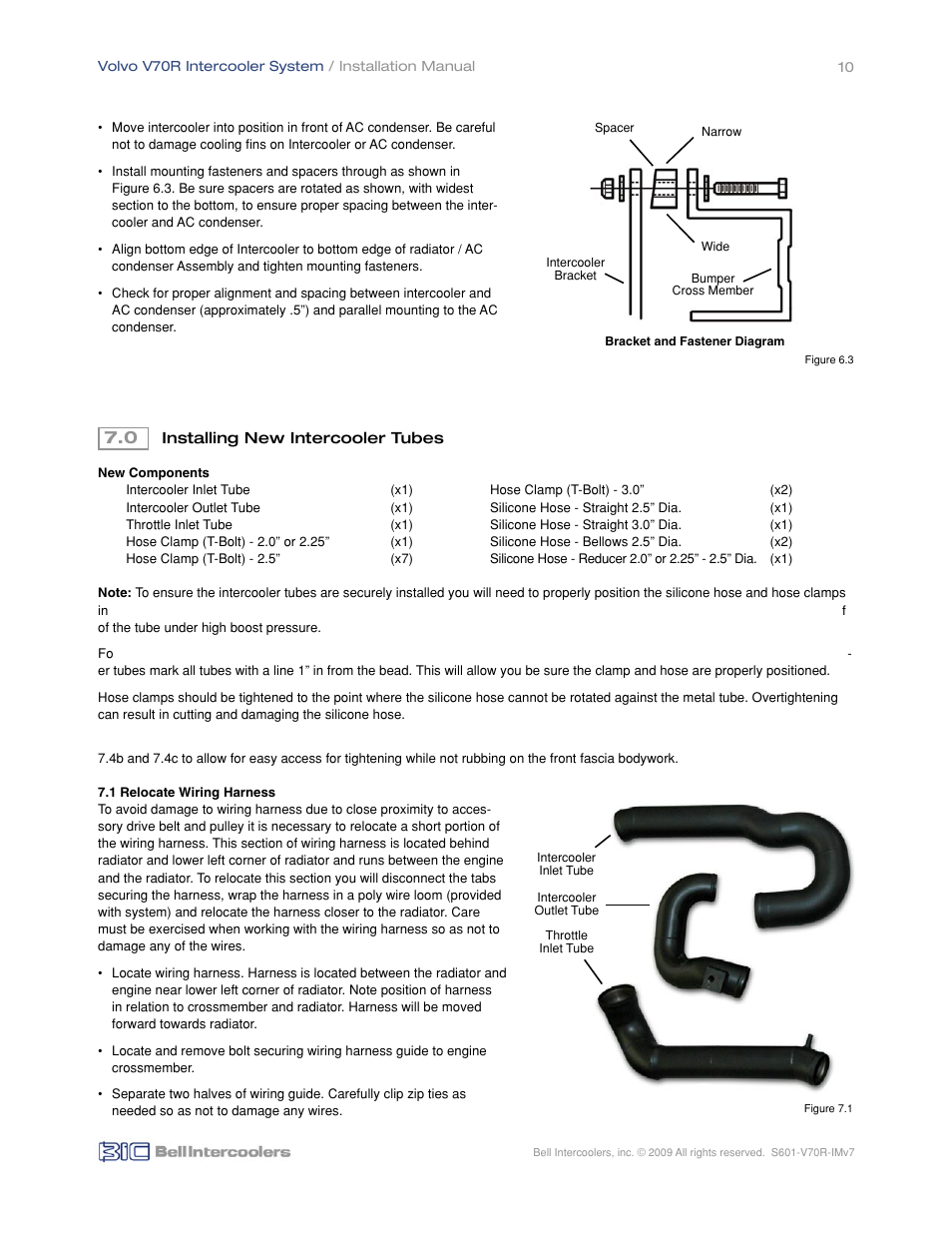 BIC Volvo V70R Front Mount Intercooler System User Manual | Page 12 / 18