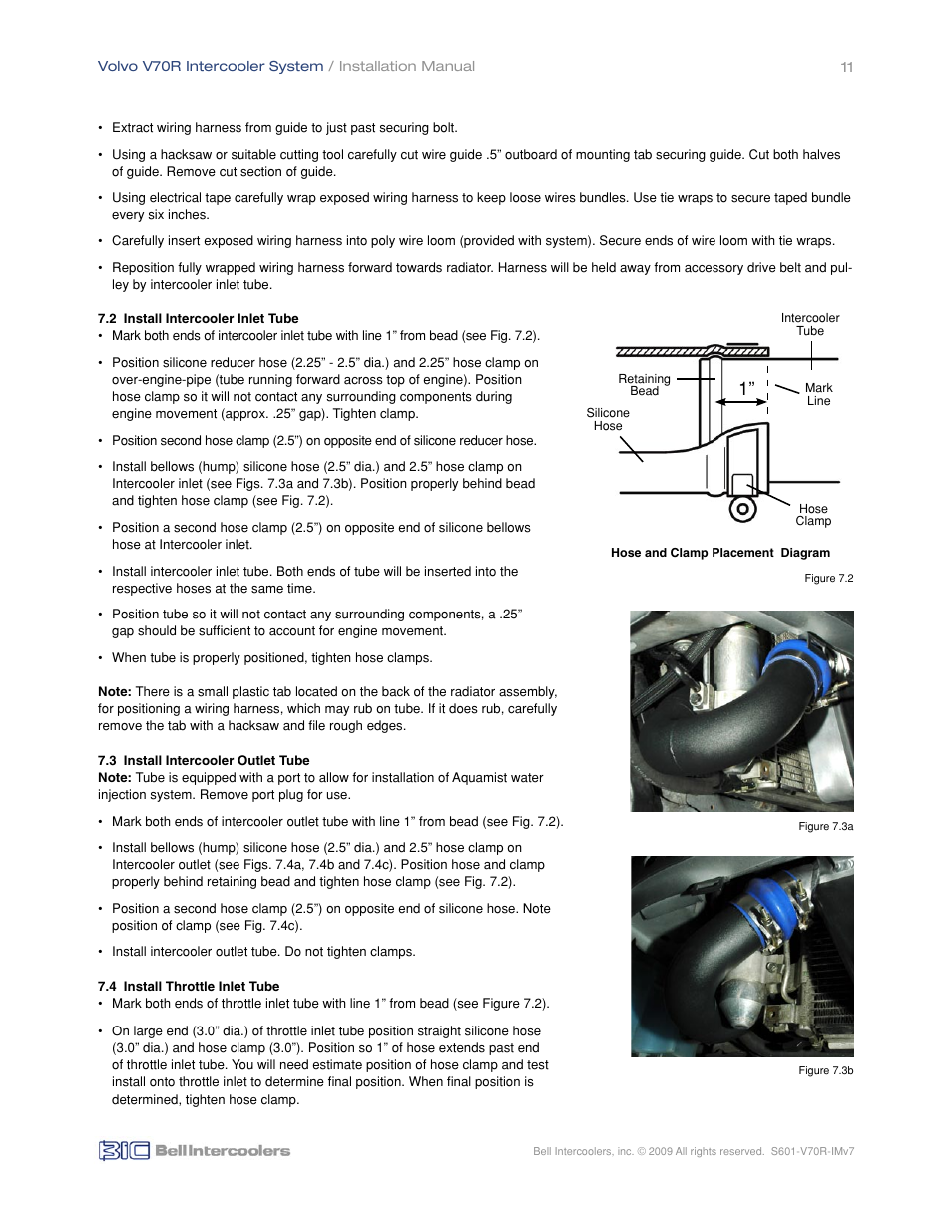 BIC Volvo V70R Front Mount Intercooler System User Manual | Page 13 / 18