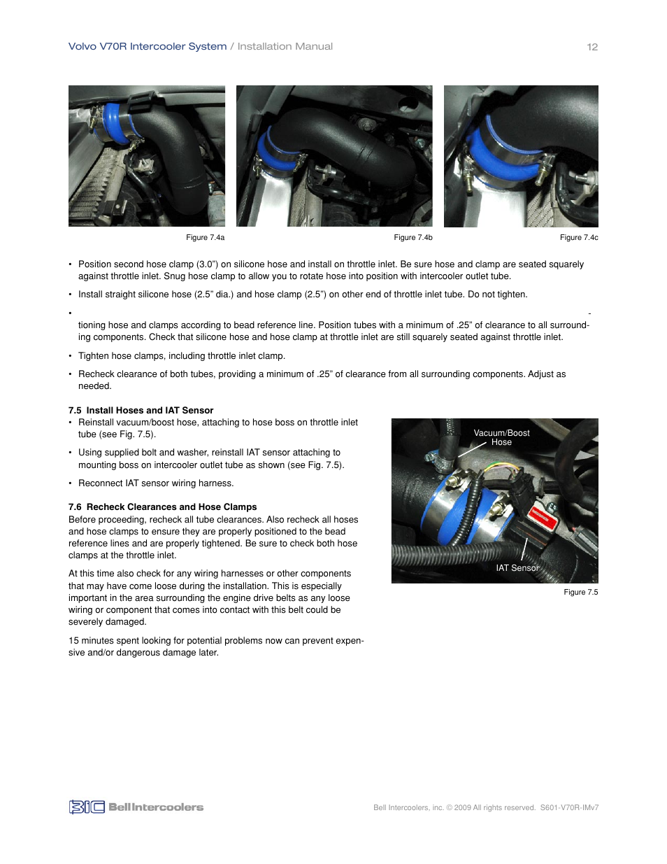 BIC Volvo V70R Front Mount Intercooler System User Manual | Page 14 / 18