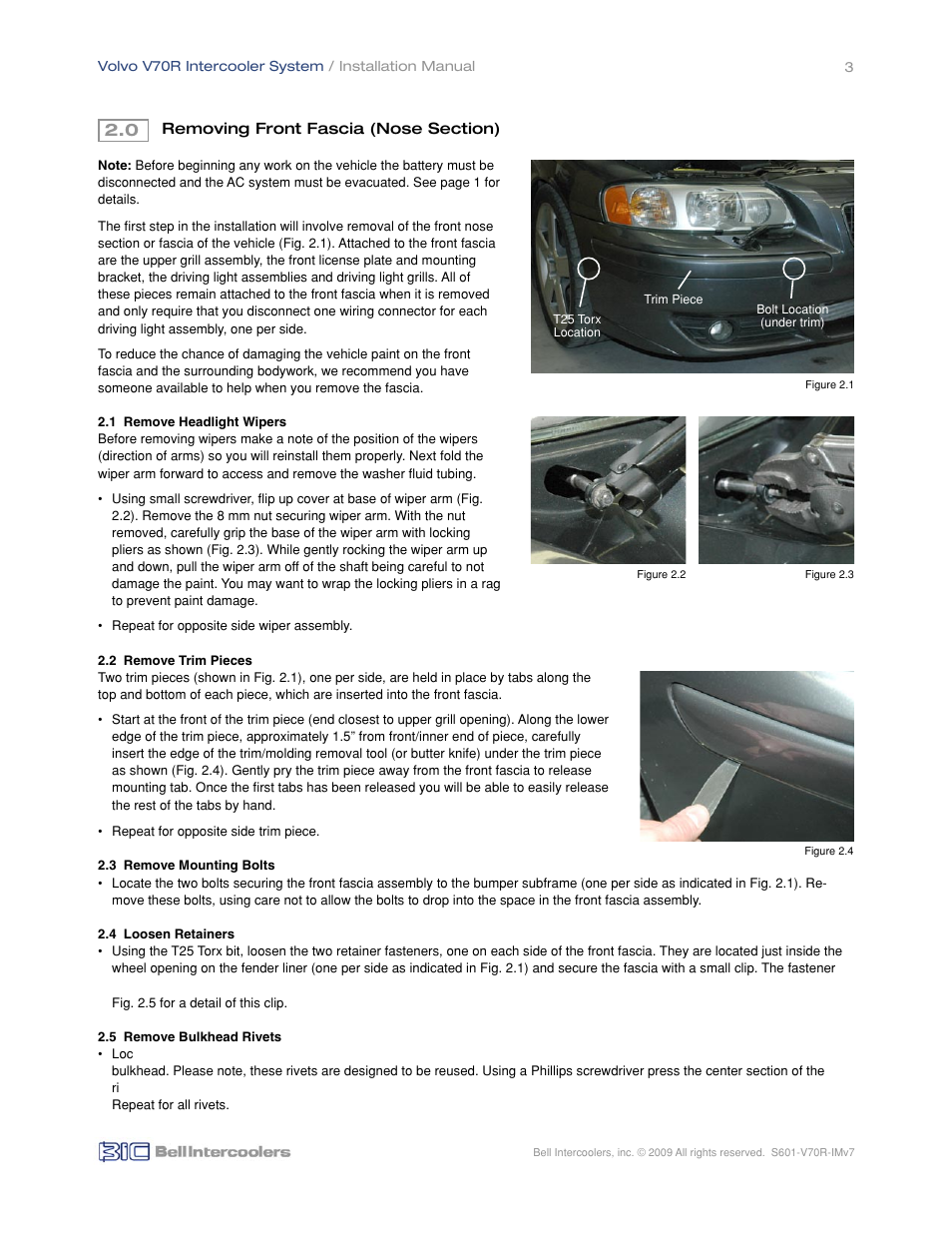 BIC Volvo V70R Front Mount Intercooler System User Manual | Page 5 / 18