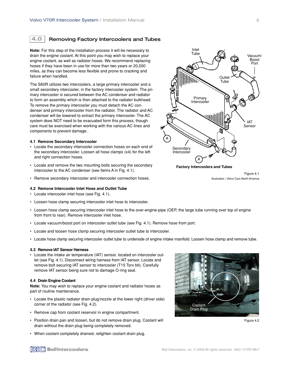 BIC Volvo V70R Front Mount Intercooler System User Manual | Page 7 / 18