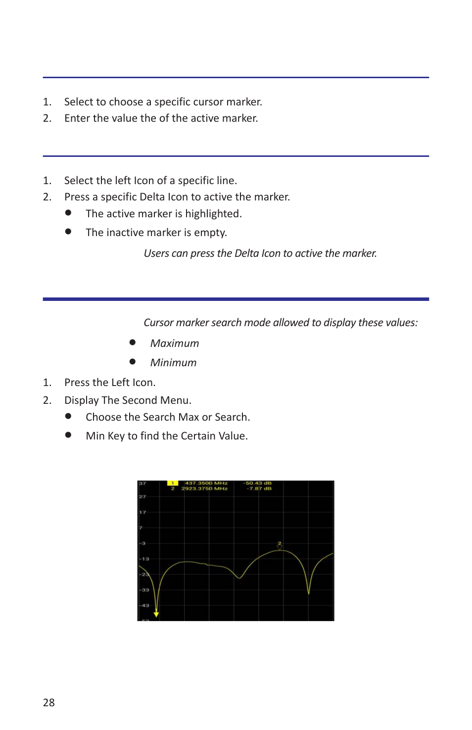 Setting the position of a cursor, Activation, Limited search | Setting the position of a cursor marker activation | Bird Technologies SK-4000-TC-Manual User Manual | Page 40 / 56