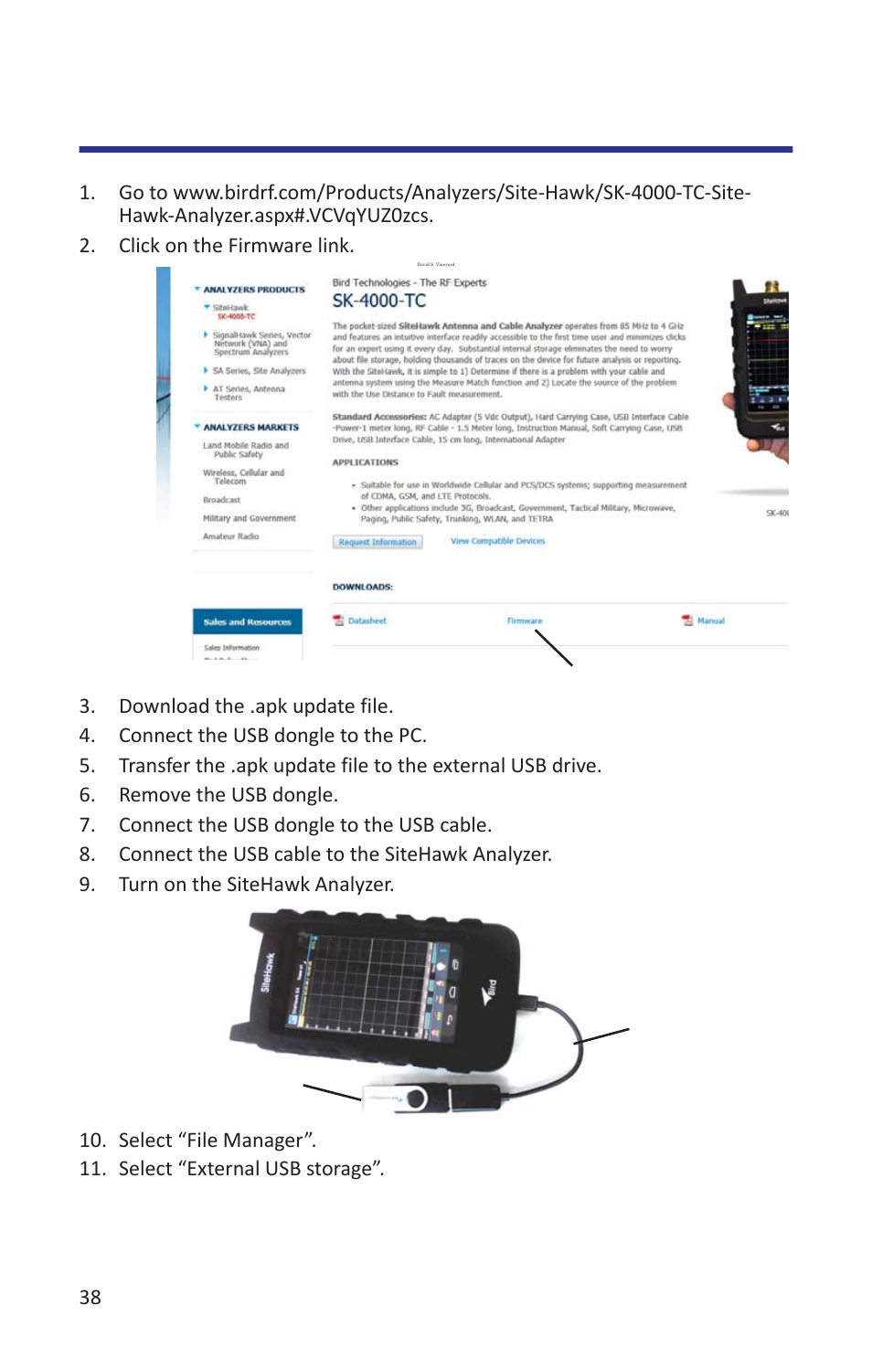 Firmware update | Bird Technologies SK-4000-TC-Manual User Manual | Page 50 / 56