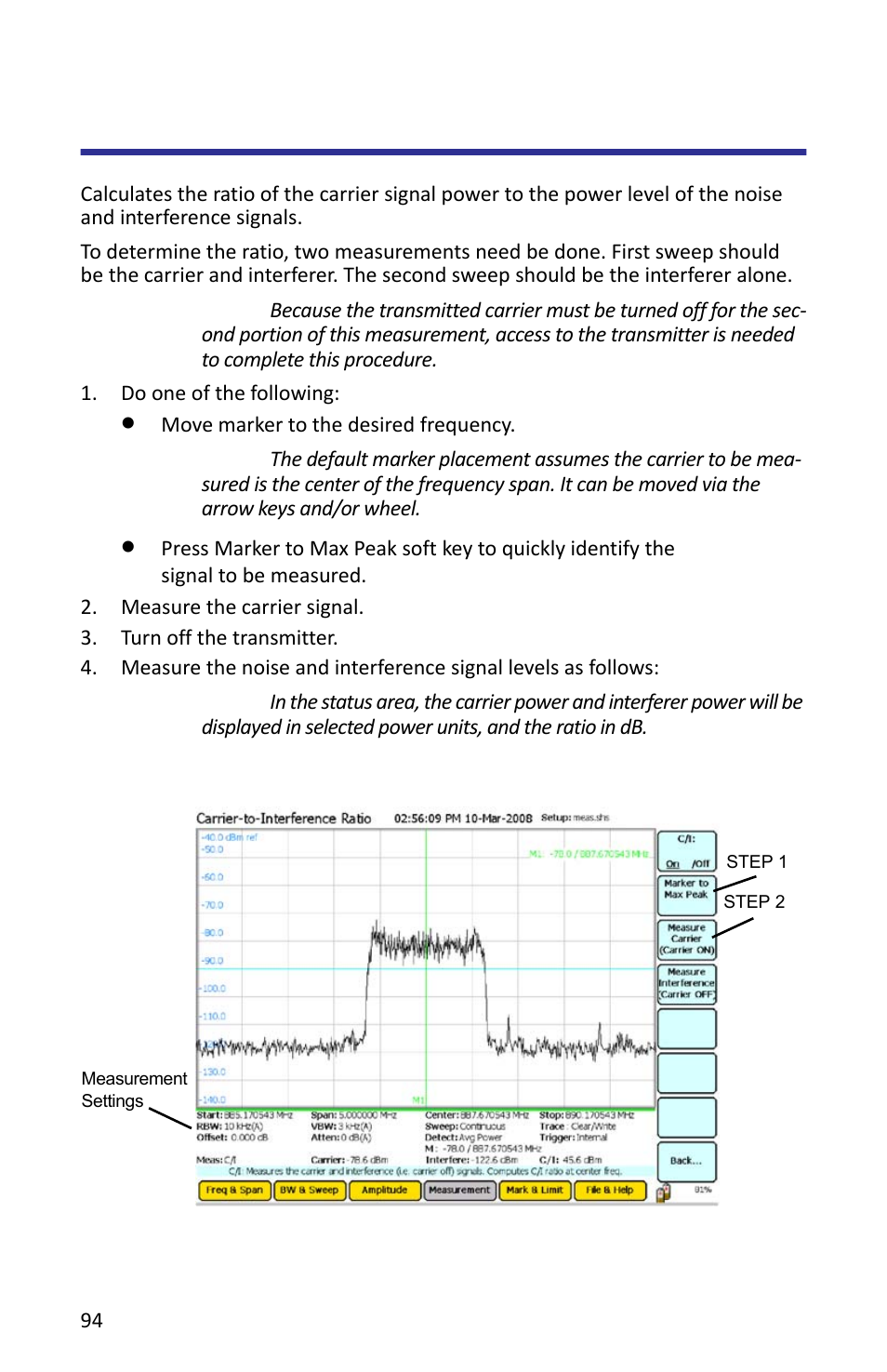 Carrier-to-interference ratio | Bird Technologies SH-362S-Manual User Manual | Page 116 / 206