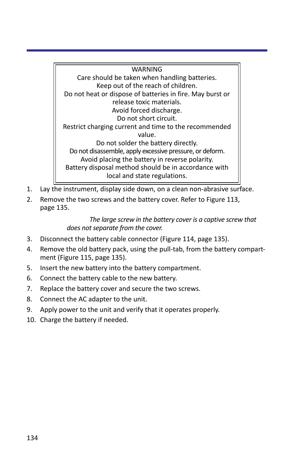 Replacing the battery | Bird Technologies SH-362S-Manual User Manual | Page 156 / 206