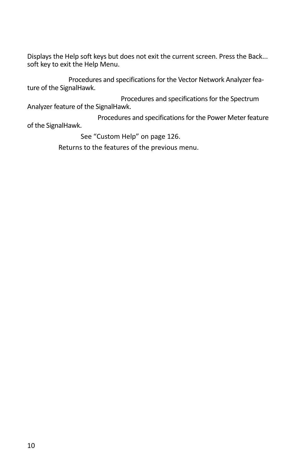 Help menu key | Bird Technologies SH-362S-Manual User Manual | Page 32 / 206