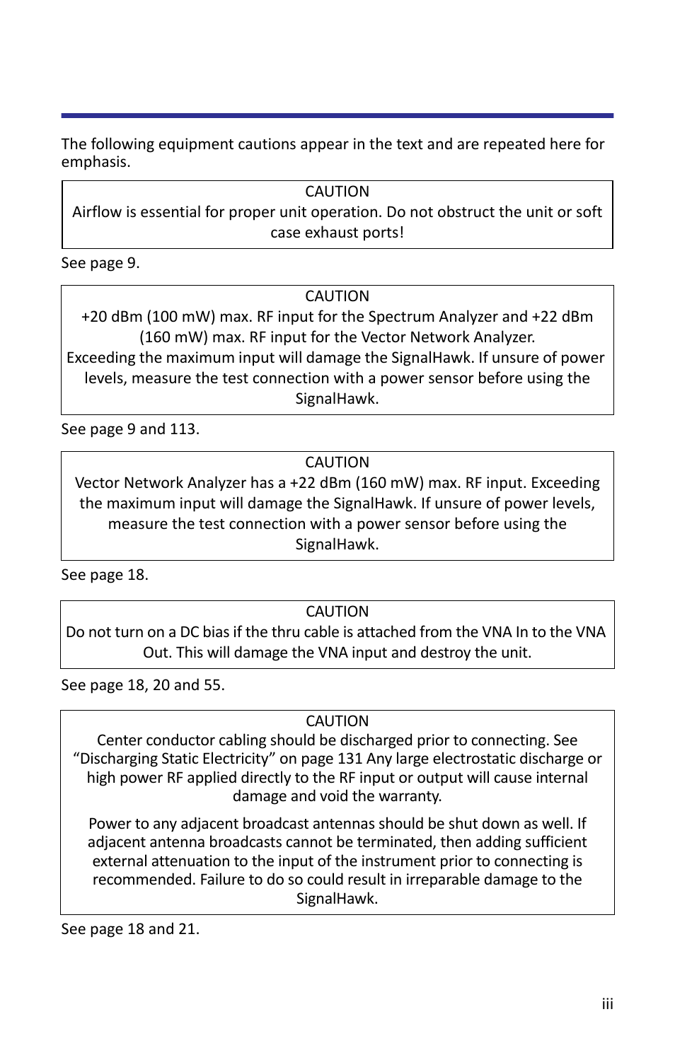 Caution statements | Bird Technologies SH-362S-Manual User Manual | Page 5 / 206