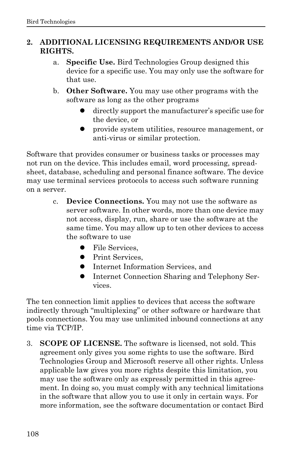 Bird Technologies SH-36S-RM-Manual User Manual | Page 124 / 130