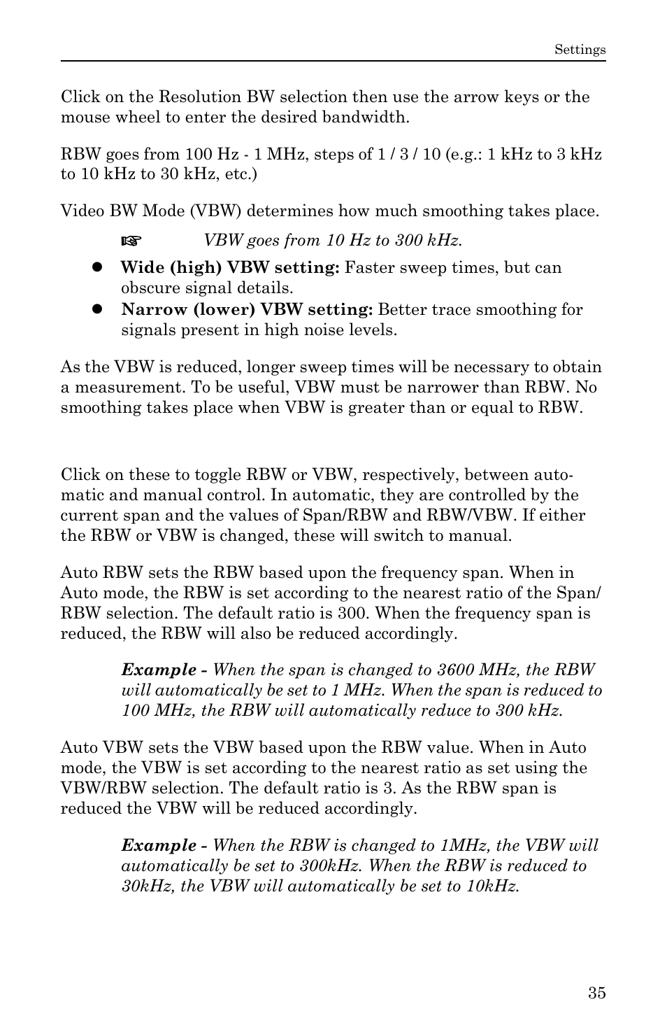 Resolution & video bw modes | Bird Technologies SH-36S-RM-Manual User Manual | Page 51 / 130