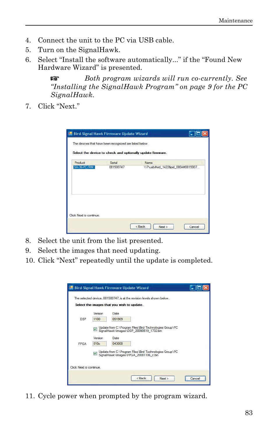 Figure 63 dsp list, Figure 64 image selection | Bird Technologies SH-36S-RM-Manual User Manual | Page 99 / 130