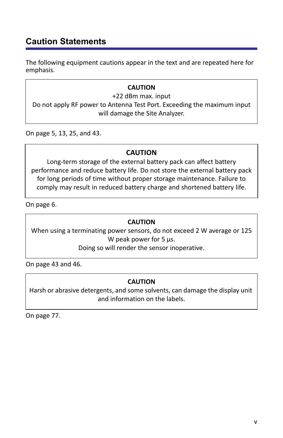 Caution statements | Bird Technologies SA-6000XT-Manual User Manual | Page 5 / 112