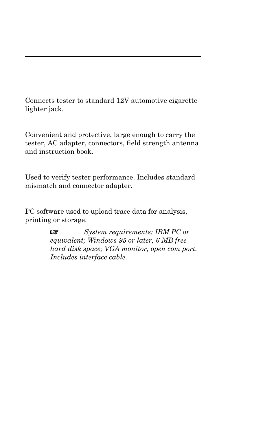 Optional equipment, Automobile cigarette | Bird Technologies AT-500-Manual User Manual | Page 25 / 73