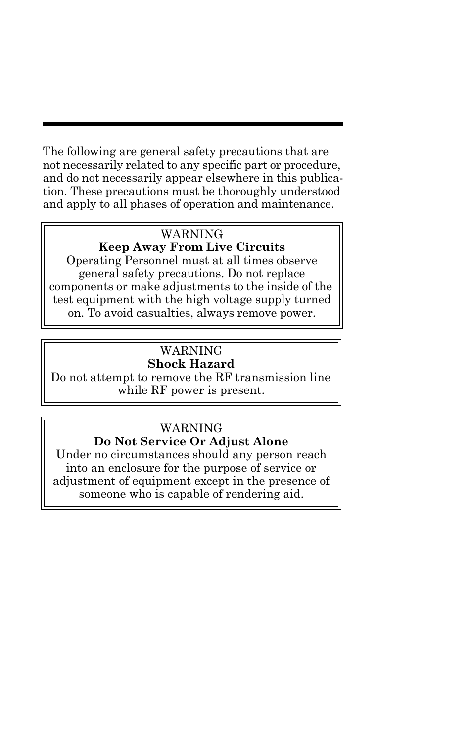 Safety precautions | Bird Technologies AT-500-Manual User Manual | Page 3 / 73