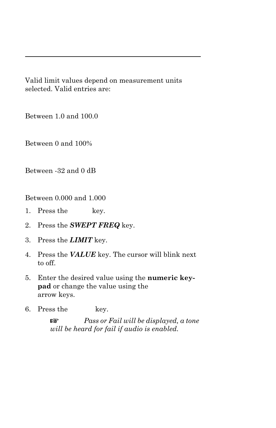 Selecting limit values | Bird Technologies AT-500-Manual User Manual | Page 49 / 73