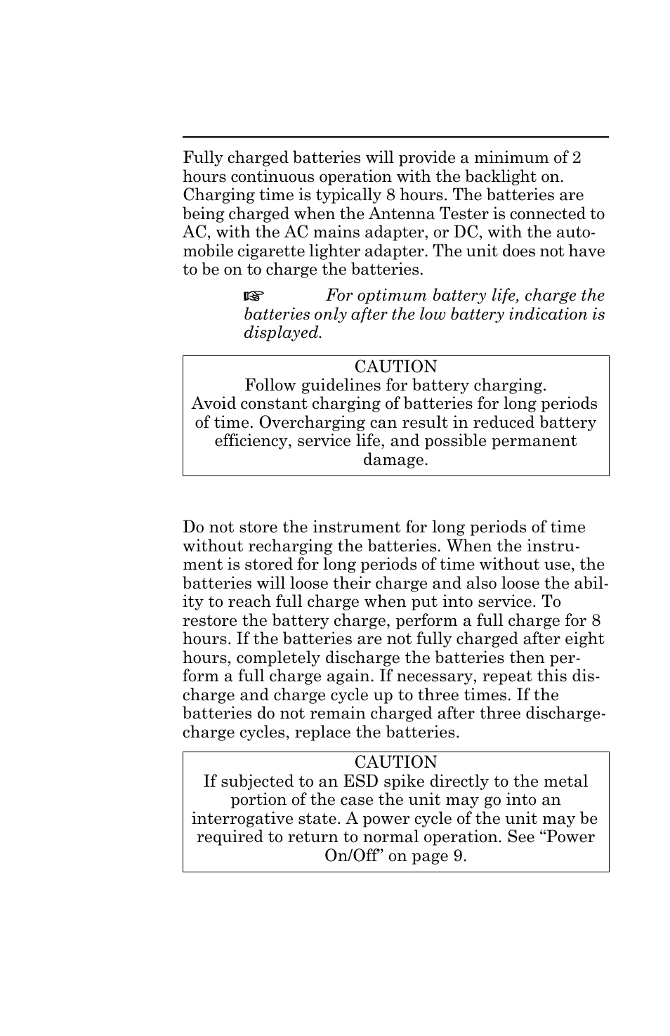Batteries and long term storage, And 40 | Bird Technologies AT-500-Manual User Manual | Page 58 / 73