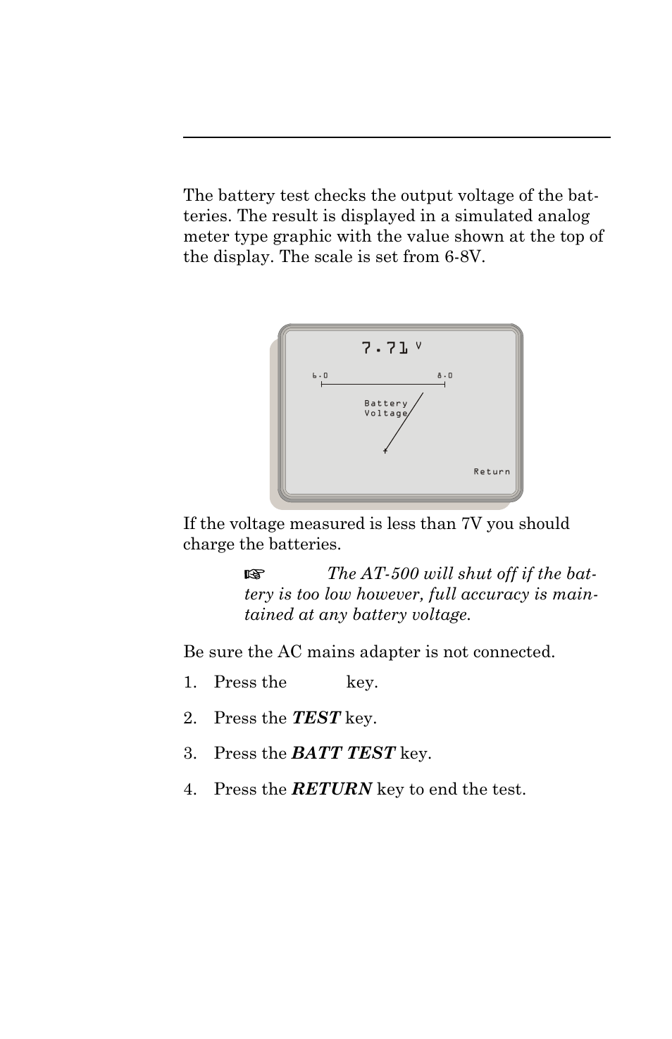 Battery test, Figure 14 battery test | Bird Technologies AT-500-Manual User Manual | Page 60 / 73