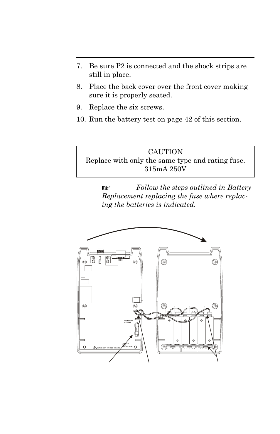 Fuse replacement, Figure 17 battery / fuse replacement | Bird Technologies AT-500-Manual User Manual | Page 64 / 73