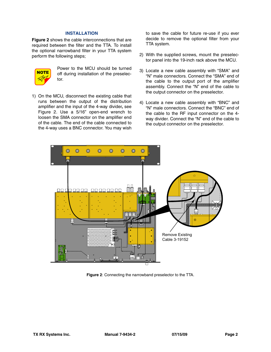 Installation | Bird Technologies 89-86A-02-18 User Manual | Page 2 / 2