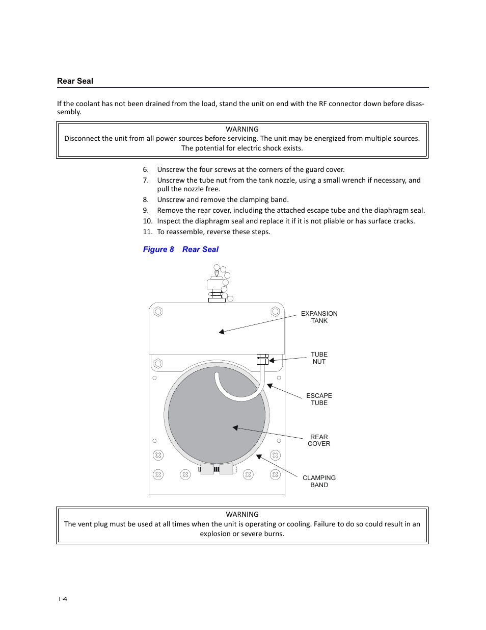 Rear seal, Figure 8 rear seal | Bird Technologies 8251 Series-Manual User Manual | Page 24 / 30