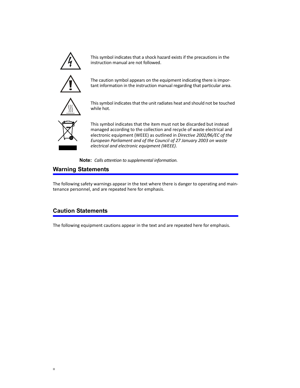 Warning statements, Caution statements | Bird Technologies 8251 Series-Manual User Manual | Page 4 / 30