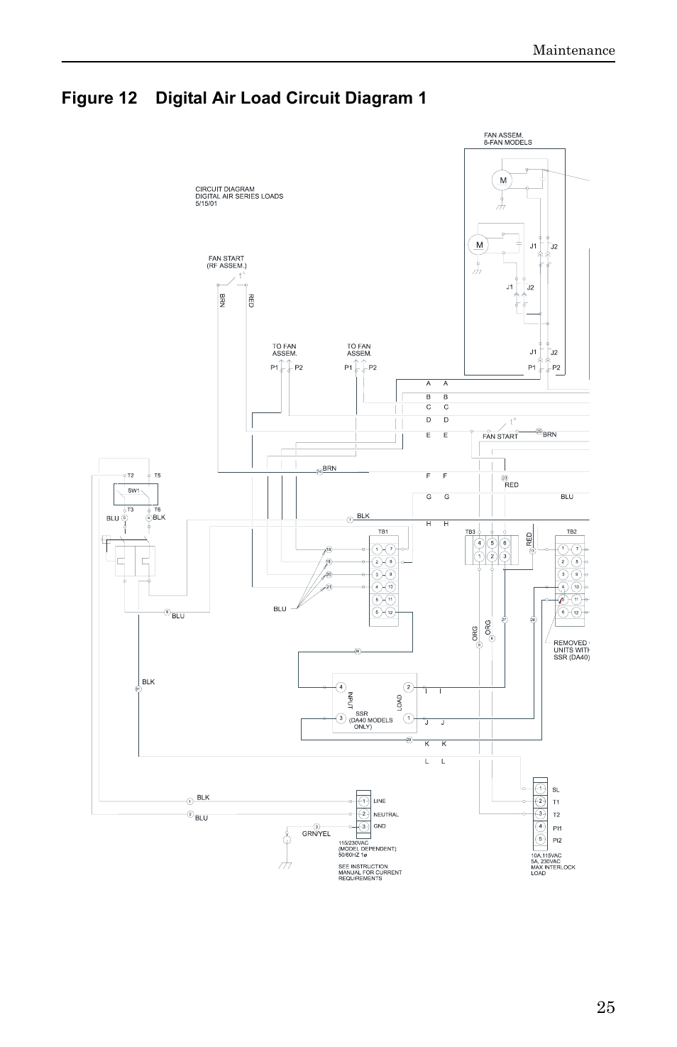 Figure 12 digital air load circuit diagram 1 | Bird Technologies DA40 UHF Series-Manual User Manual | Page 39 / 47