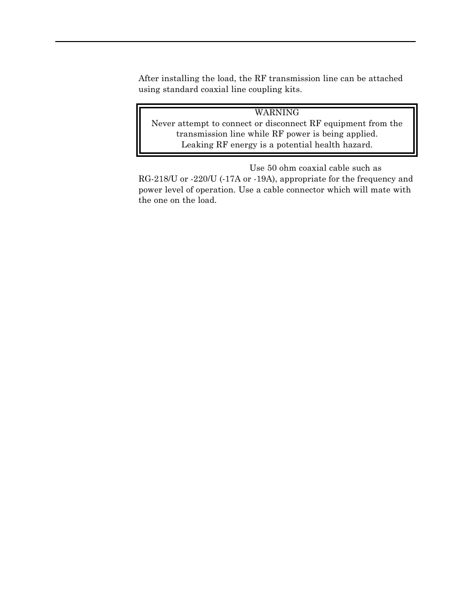 Connecting rf power | Bird Technologies 8865SC13-Manual User Manual | Page 18 / 28