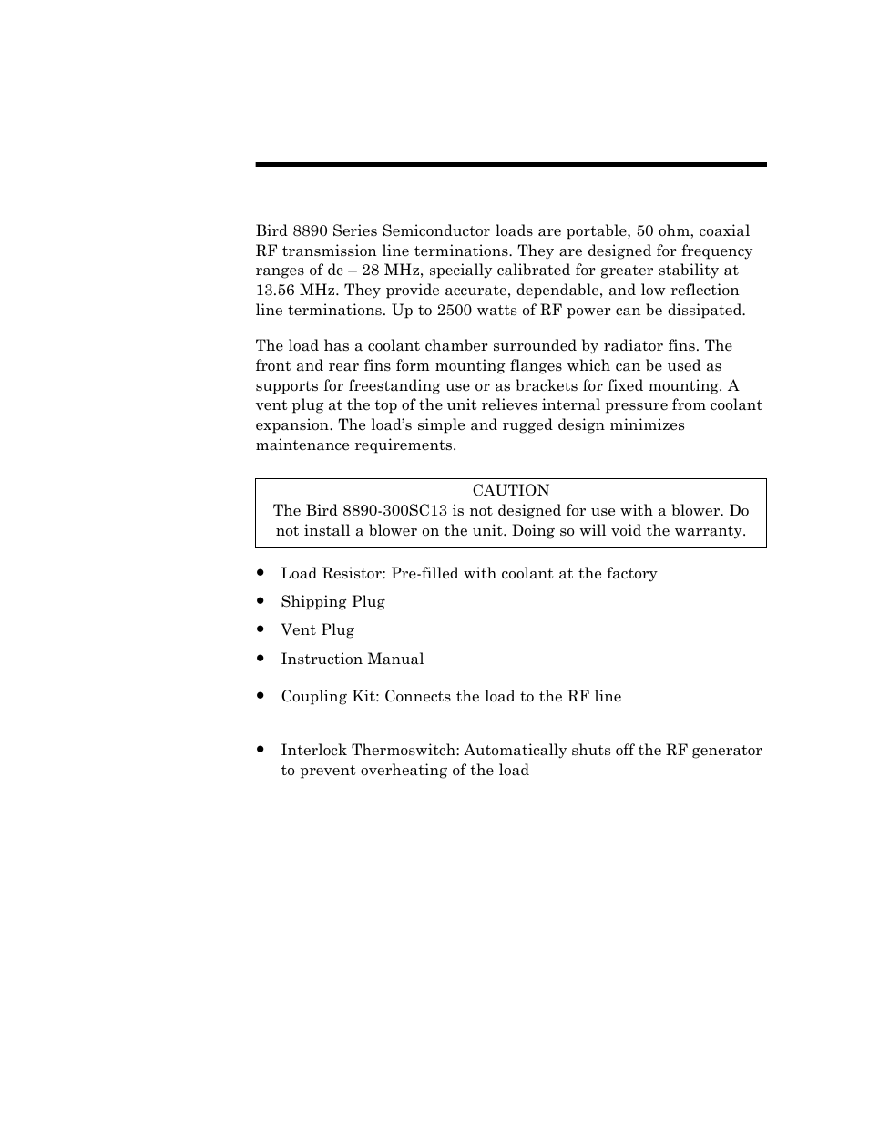Chapter 1 introduction, Items supplied, Items required but not supplied | Optional accessories, Chapter 1 – introduction, Introduction | Bird Technologies 8890-300SC13-Manual User Manual | Page 11 / 28