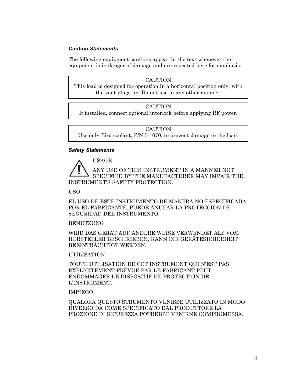 Bird Technologies 8921SC13-Manual User Manual | Page 5 / 28