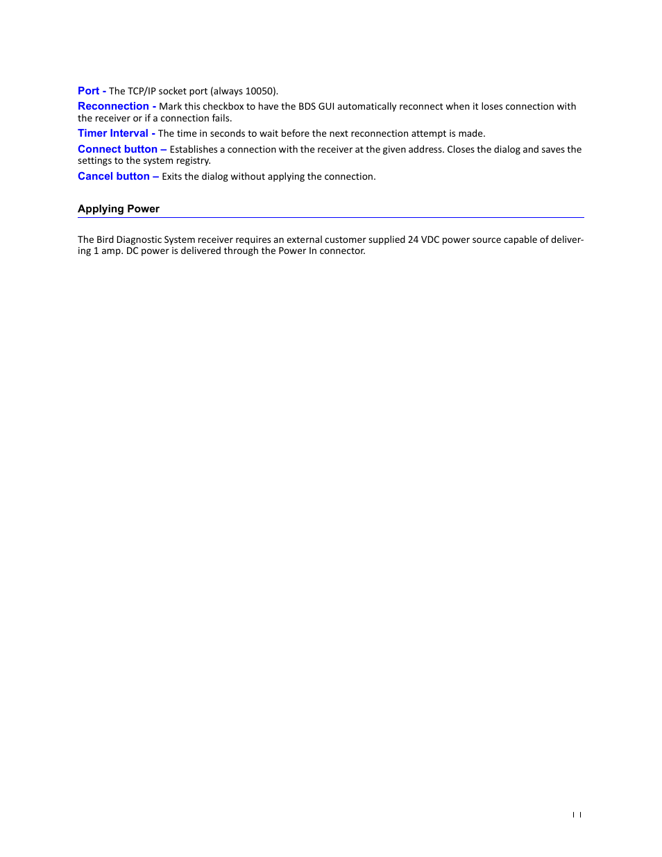 Applying power | Bird Technologies BDS-Manual User Manual | Page 25 / 98