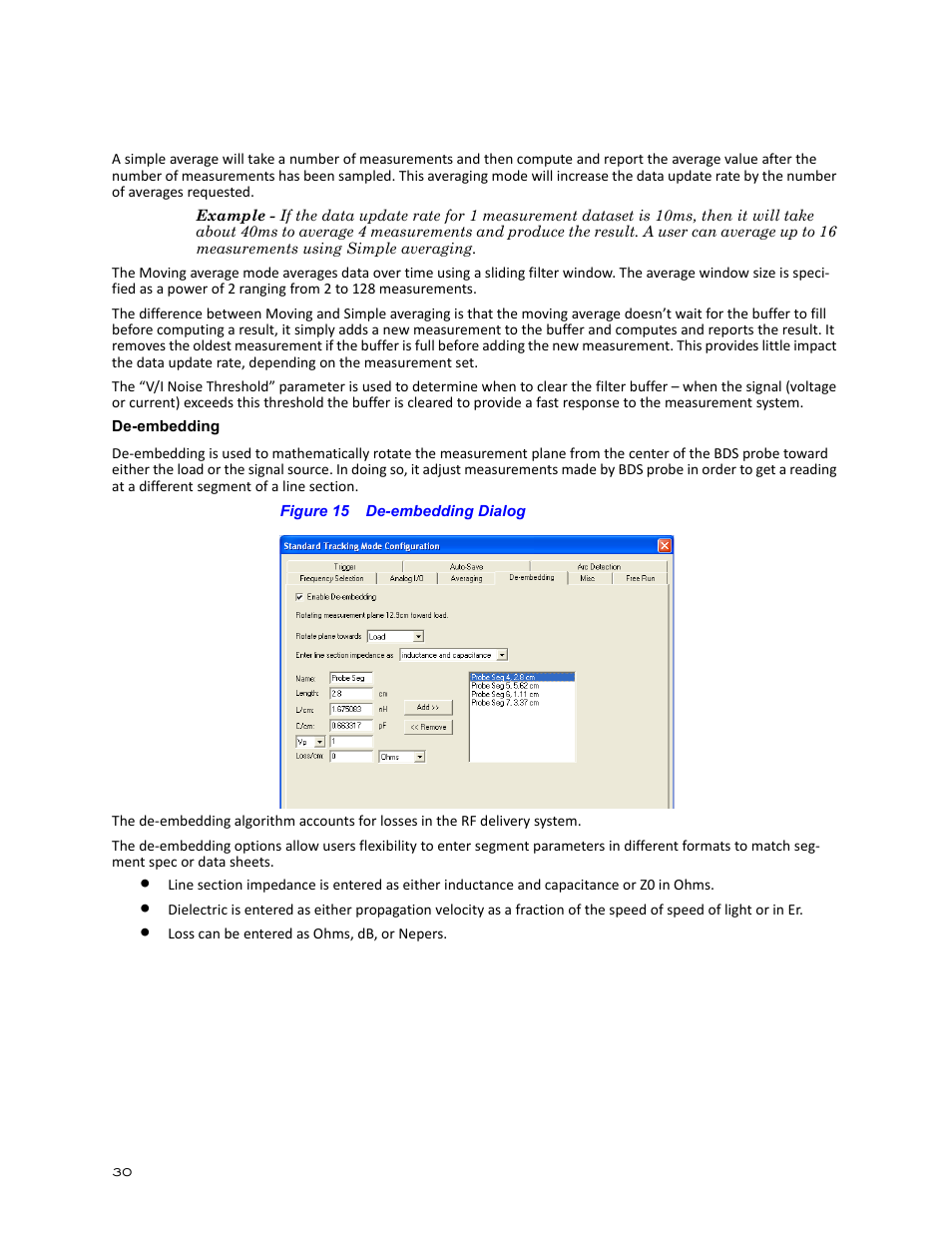 De-embedding, Figure 15 de-embedding dialog | Bird Technologies BDS-Manual User Manual | Page 44 / 98