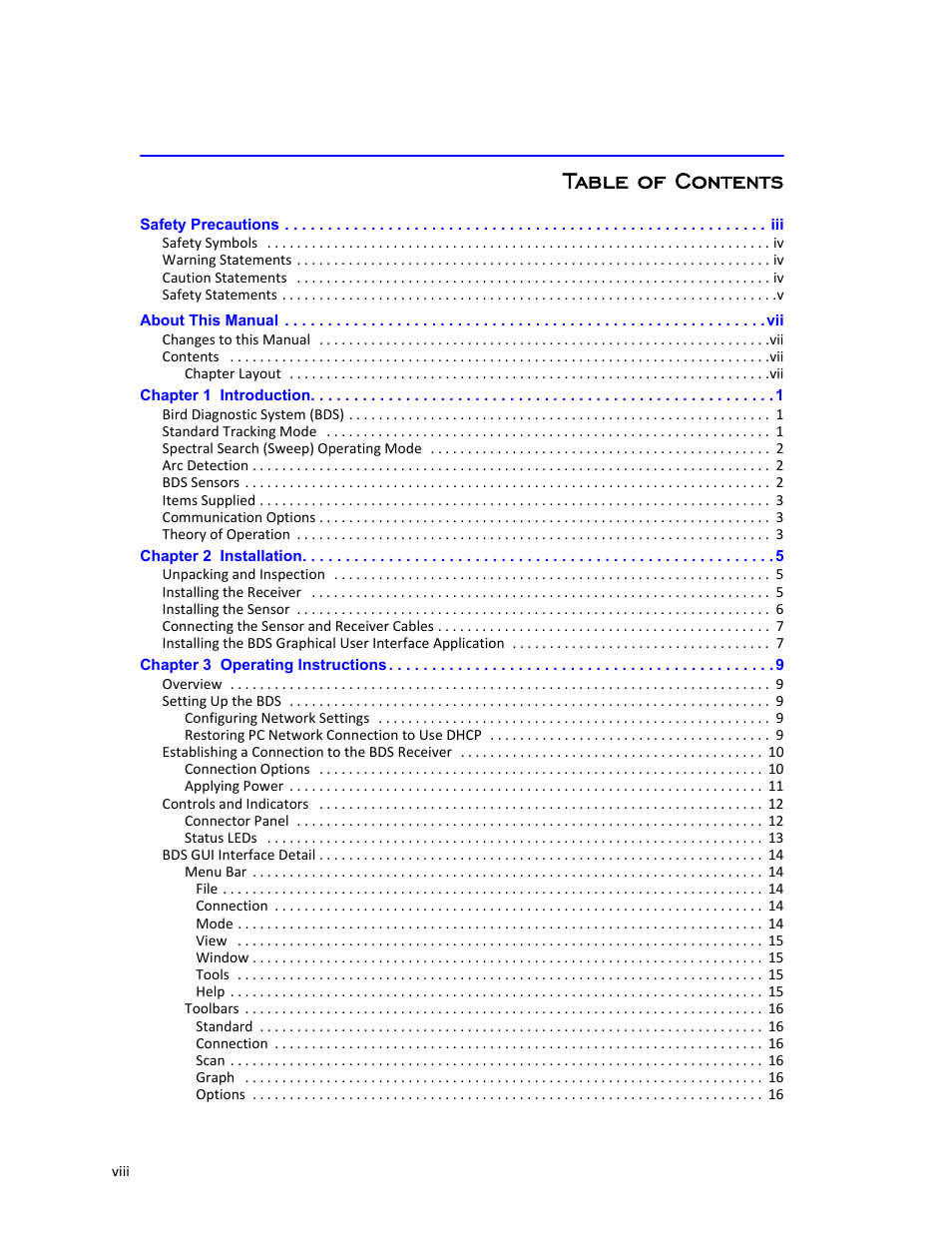 Bird Technologies BDS-Manual User Manual | Page 8 / 98