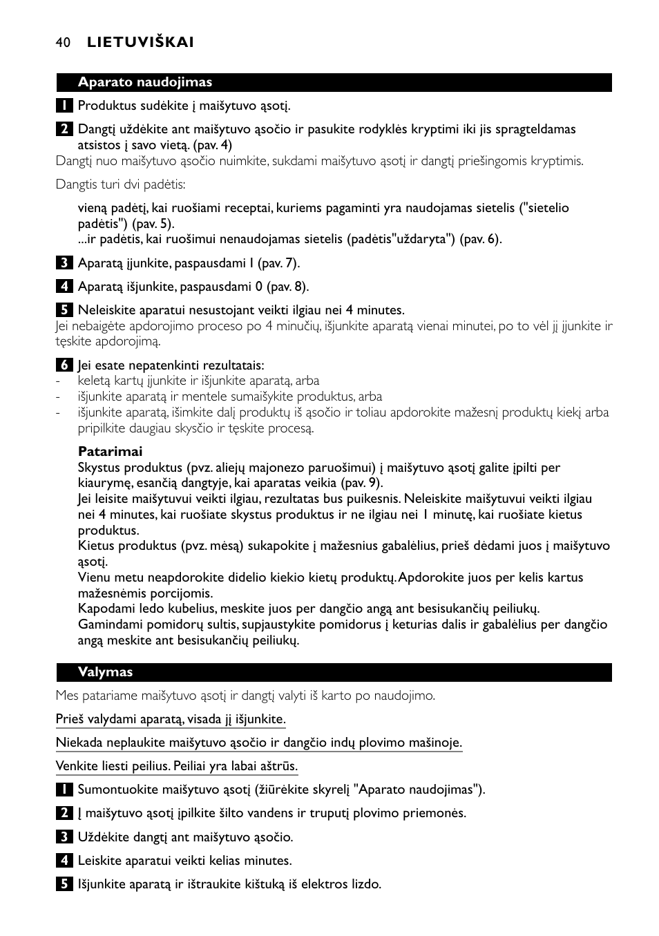 Philips HR1700 User Manual | Page 40 / 56