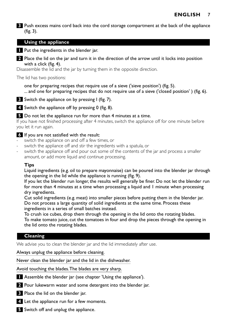 Philips HR1700 User Manual | Page 7 / 56