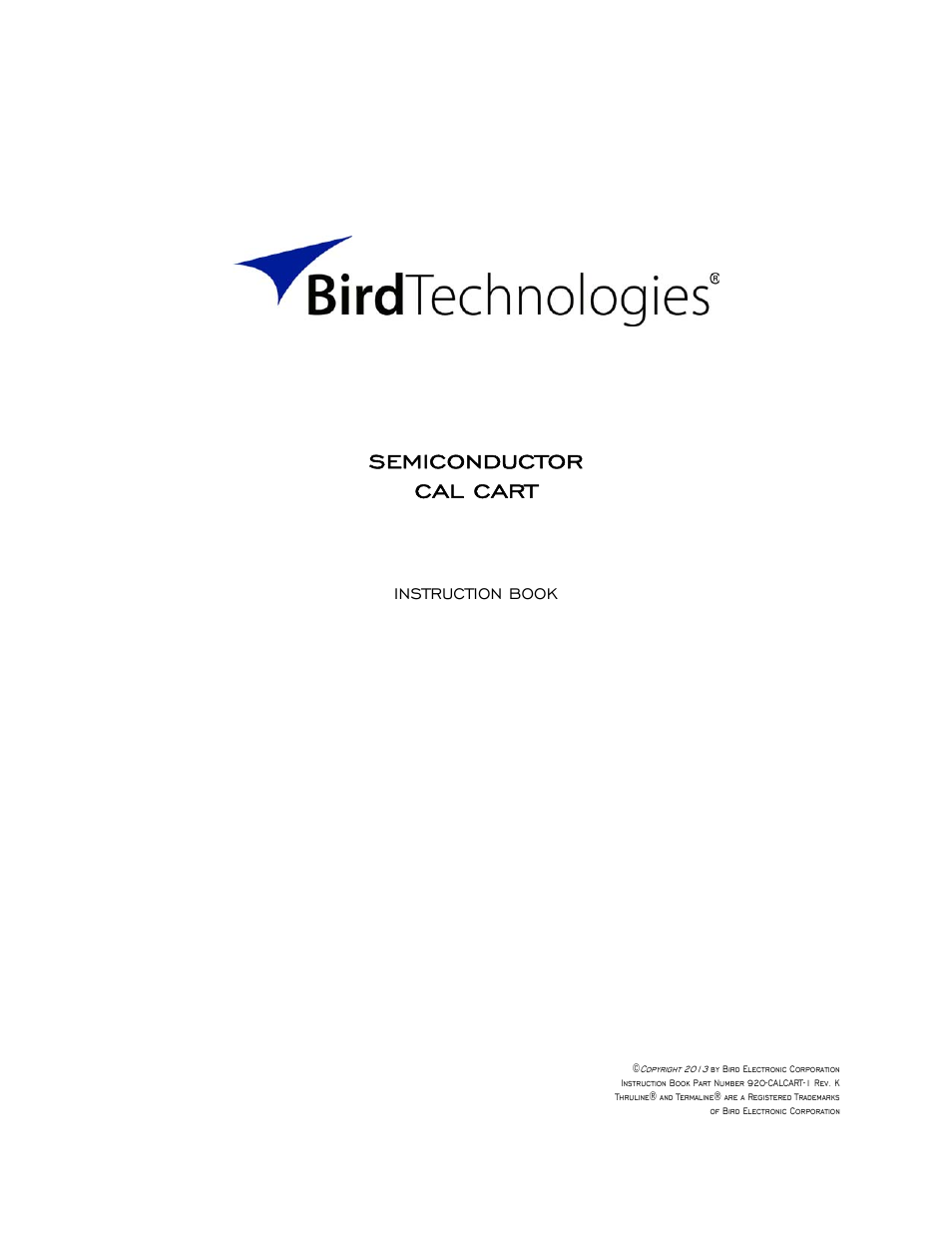 Bird Technologies SCC7 Series-Manual User Manual | 45 pages