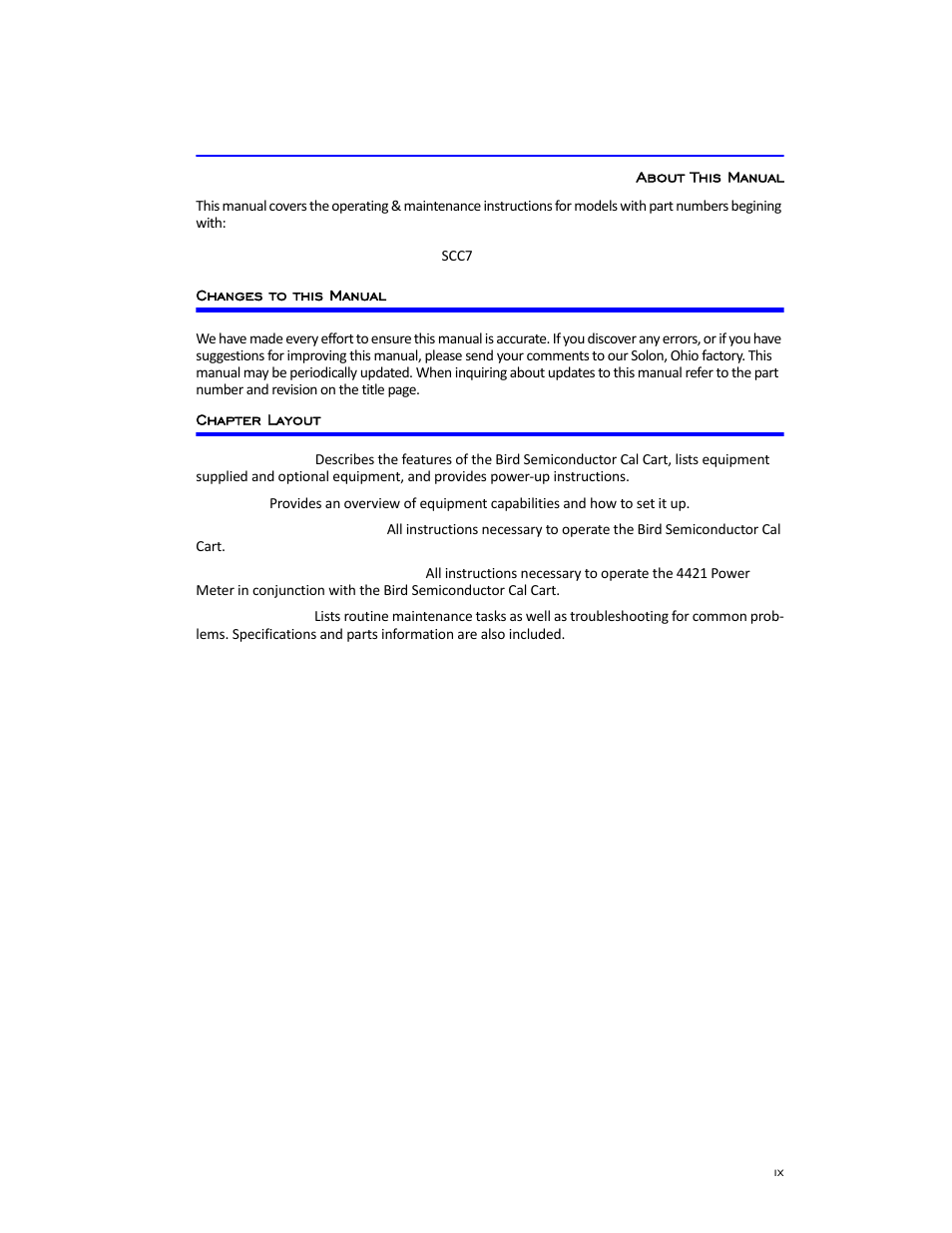 Bird Technologies SCC7 Series-Manual User Manual | Page 11 / 45