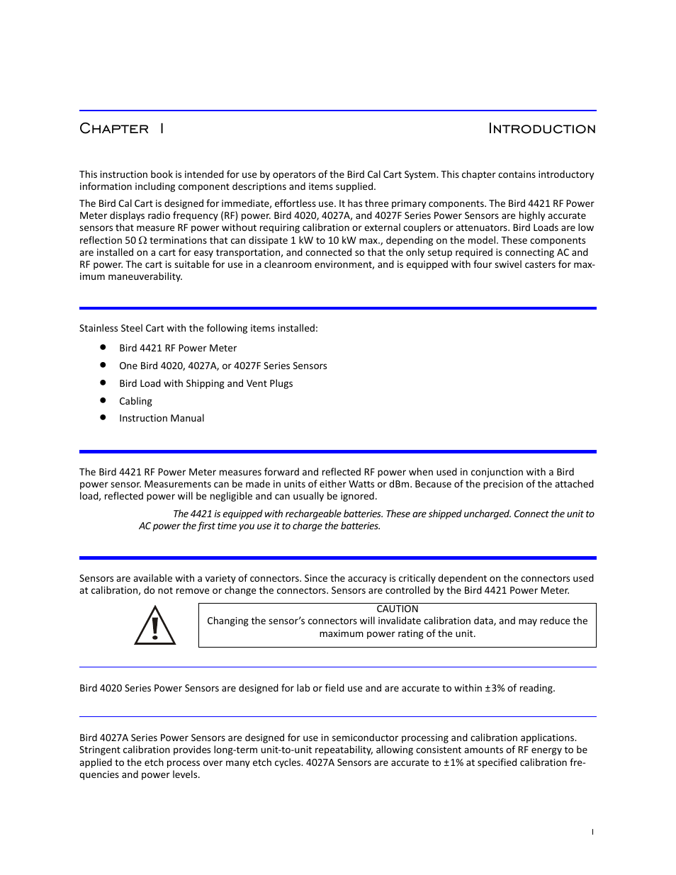 Chapter 1 introduction | Bird Technologies SCC7 Series-Manual User Manual | Page 15 / 45