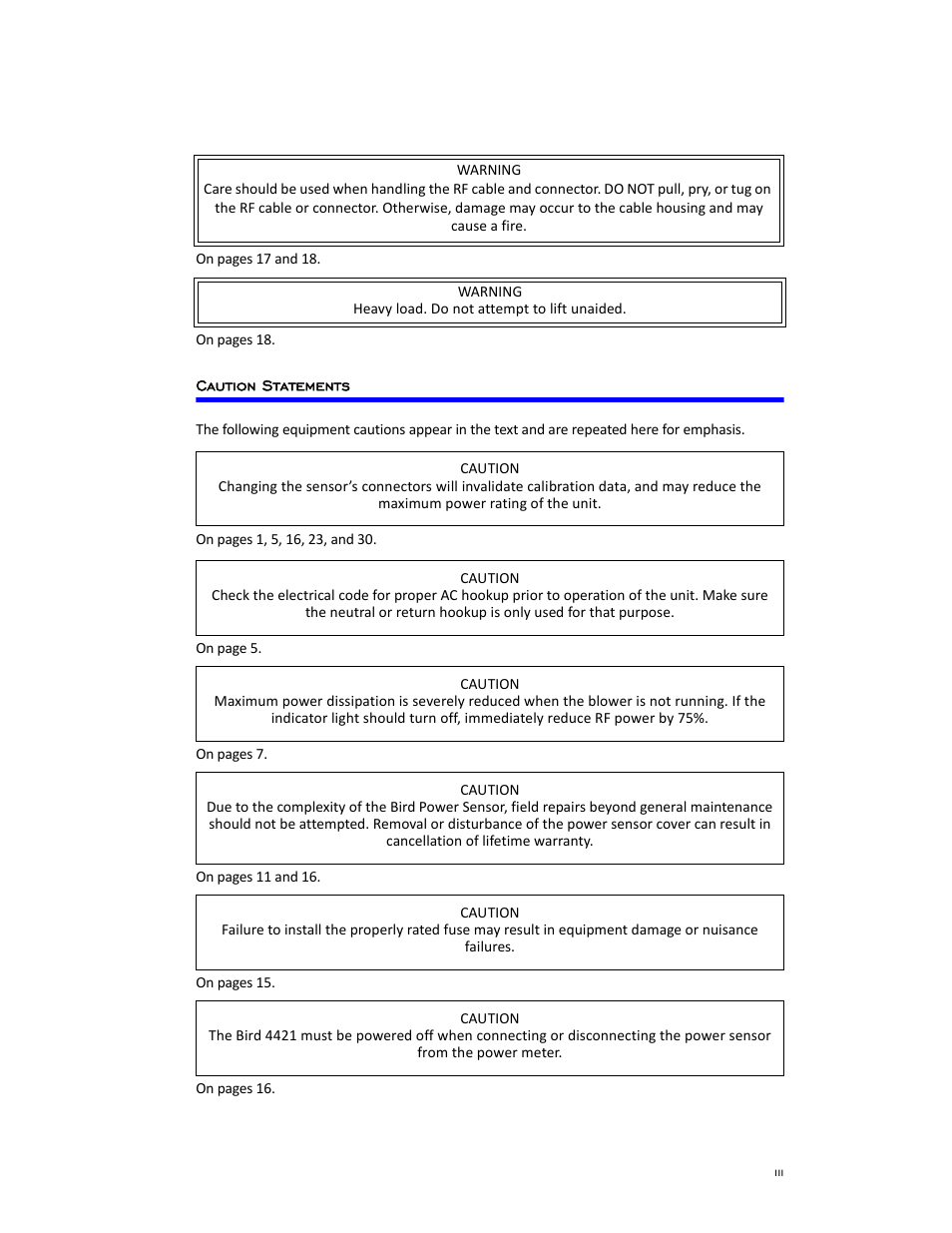 Bird Technologies SCC7 Series-Manual User Manual | Page 5 / 45